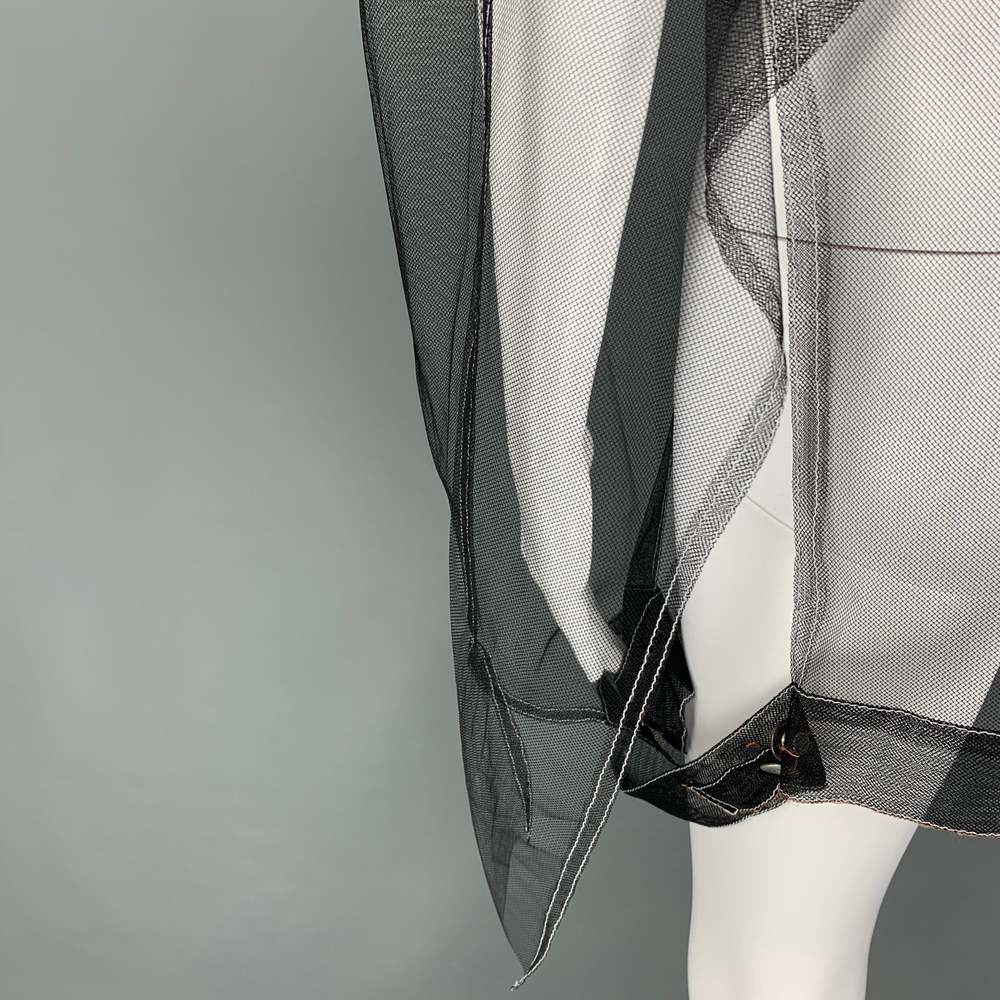 MAISON MARGIELA8 Black Sheer Tulle Polyamide Jacket - Picture 4 of 9